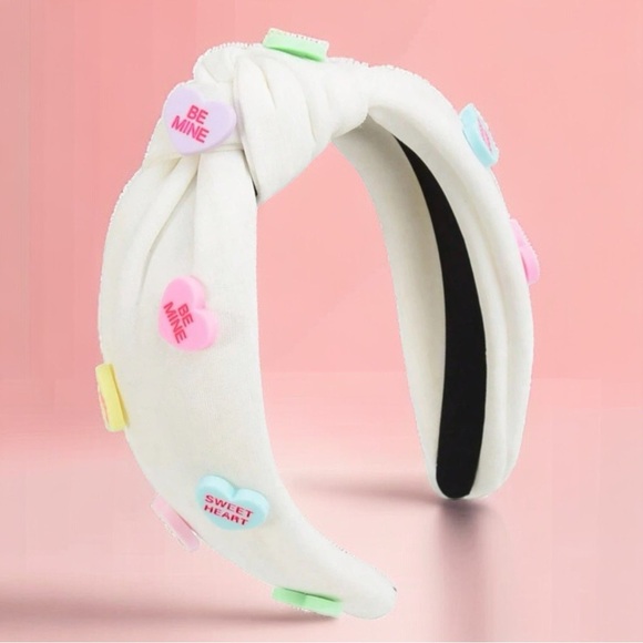 Brand New Valentine's Day Headbands - Adorned with Conversation Hearts, 5 Colors - Picture 10 of 14